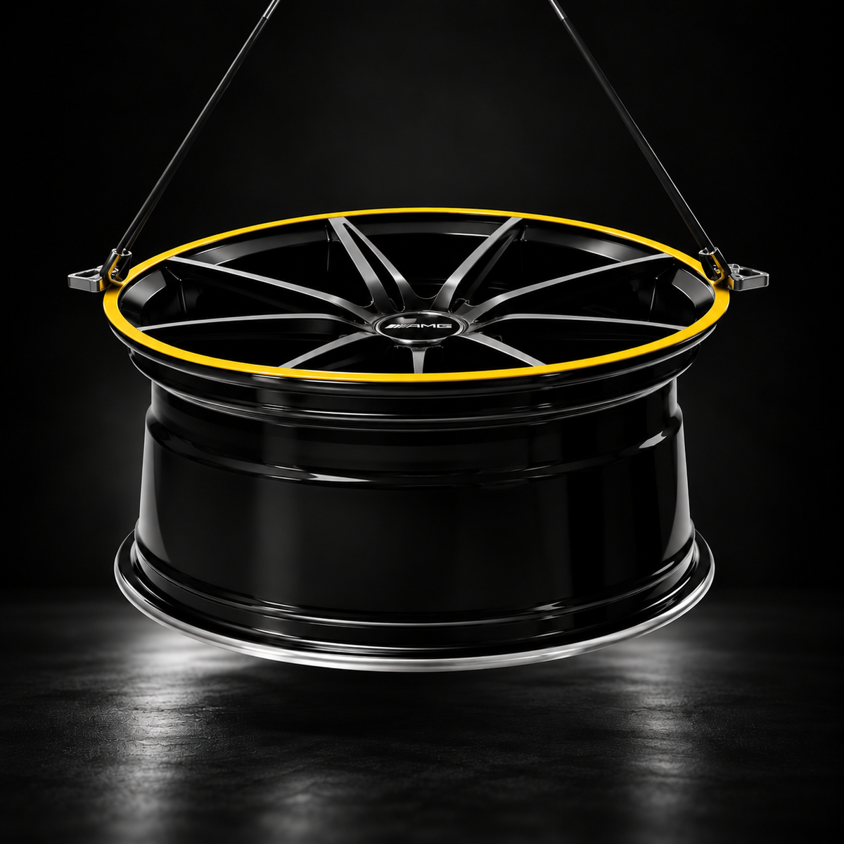 Premium Aluminum Rim Protectors Set Yellow