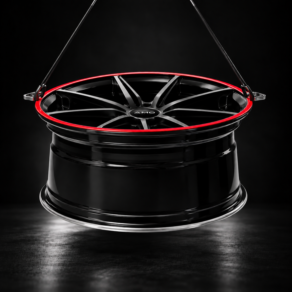Premium Aluminum Rim Protectors Set Red