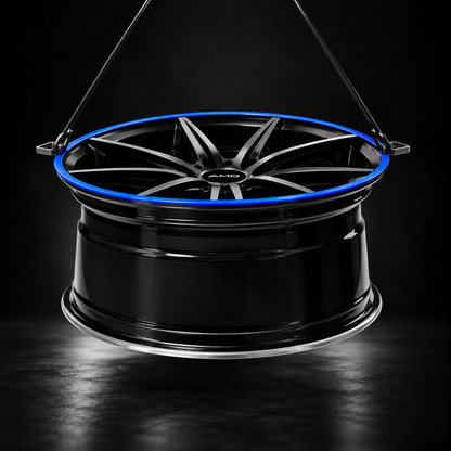 Premium-Felgenschutzset Aluminium Blau