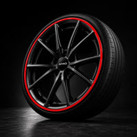 Premium Aluminum Rim Protectors Set Red