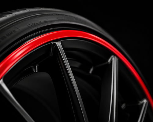 Premium Aluminum Rim Protectors Set Red