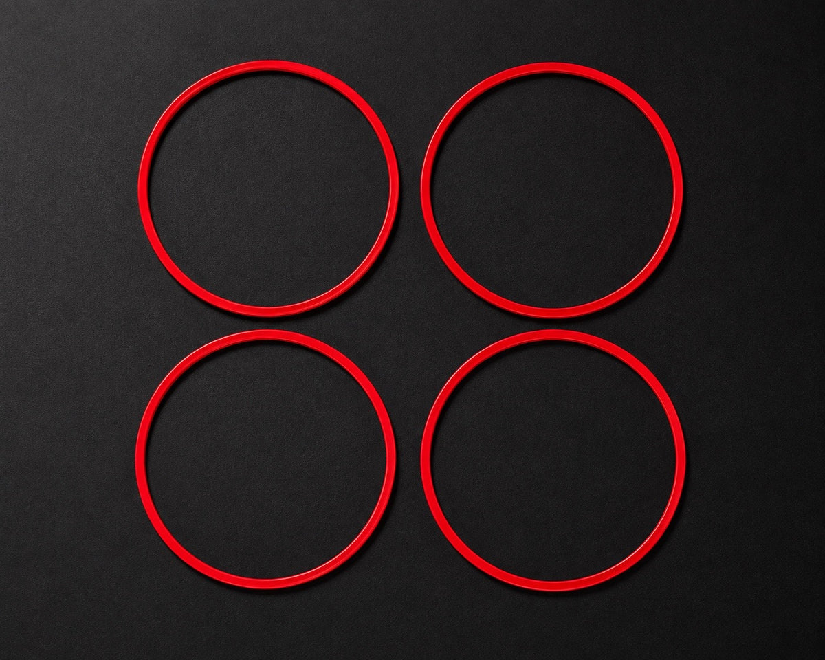 Premium Aluminum Rim Protectors Set Red