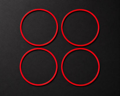 Premium Aluminum Rim Protectors Set Red
