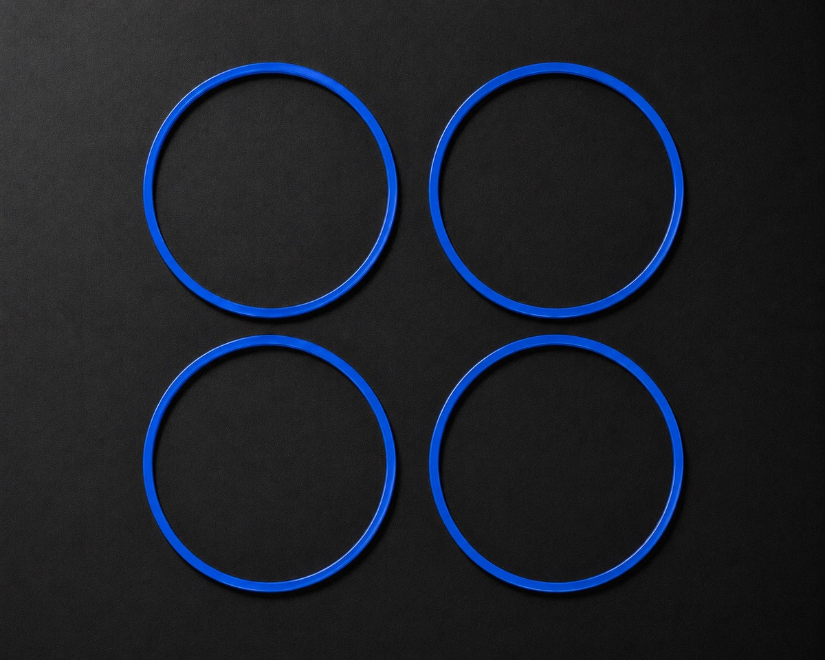 Premium-Felgenschutzset Aluminium Blau