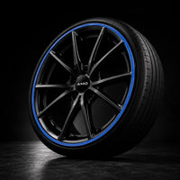 Premium-Felgenschutzset Aluminium Blau