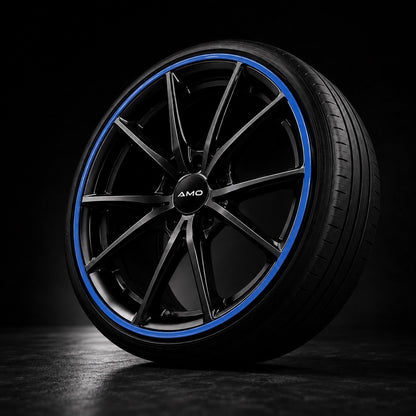 Premium-Felgenschutzset Aluminium Blau