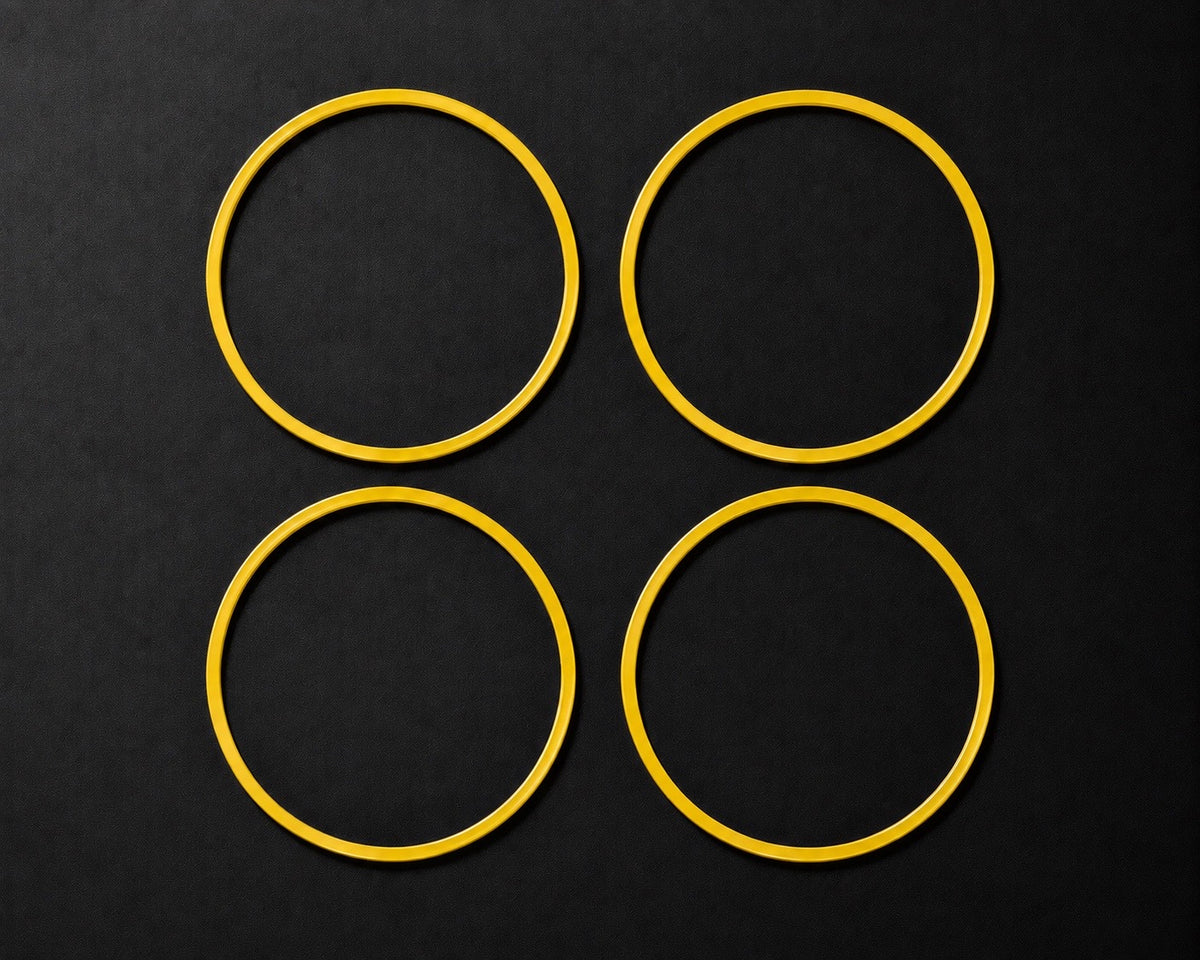 Premium Aluminum Rim Protectors Set Yellow