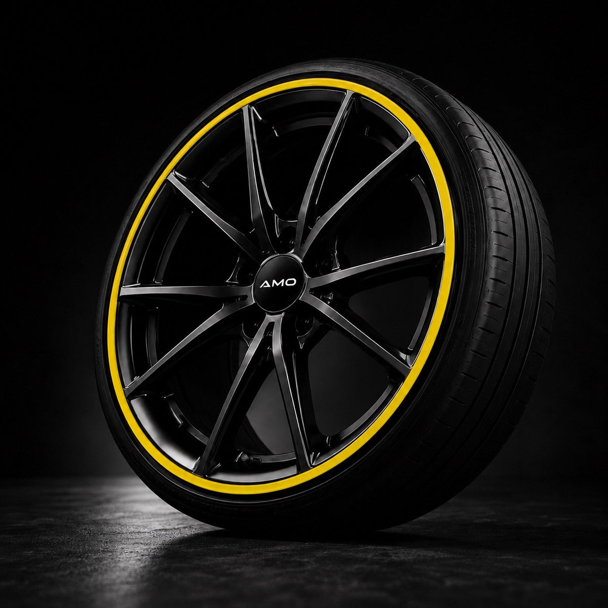 Premium Aluminum Rim Protectors Set Yellow