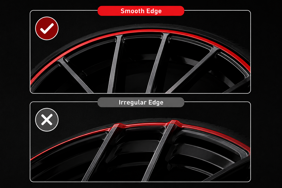 Premium Aluminum Rim Protectors Set Red